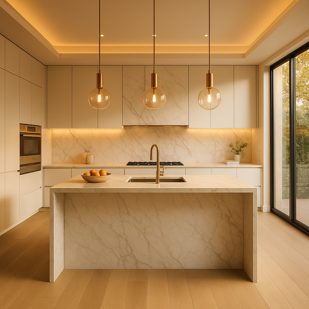 Stunning designer kitchen with expert electrical work